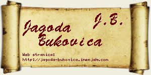 Jagoda Bukovica vizit kartica